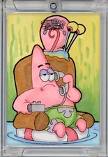 Marketplace image: 2025 TOPPS CHROME SPONGEBOB 1/1 SKETCH - PATRICK AND GARY (MAKE OFFER)