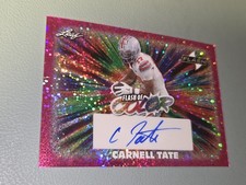 Marketplace image: CARNELL TATE 2025 Leaf Flash Of Color Pink Superfractor Auto Autograph RC 1/1