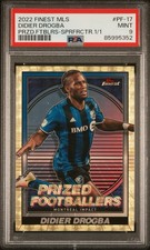 Marketplace image: 2022 Topps Finest MLS Didier Drogba Superfractor 1/1 PSA 9 Mint Montreal Impact