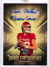 Marketplace image: 2025 Bowman Univ Chrome John Mateer Oklahoma Campus Star Auto 1/1 Superfractor