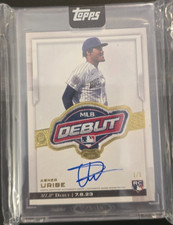 Marketplace image: 2024 Topps Chrome Update Abner Uribe Rookie Debut Patch Auto 1/1