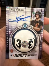 Marketplace image: 2024 Bowman Chrome James Tibbs III Ping Pong Draft Relic Auto 1/1 SUPERFRACTOR