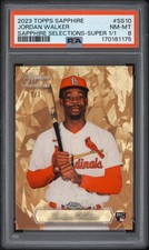 Marketplace image: 2023 Topps Chrome Sapphire Selections Jordan Walker Superfractor 1/1 RC PSA 8