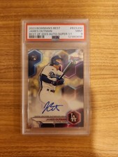 Marketplace image: 2023 Bowman's Best Autograph Superfractor James Outman RC 1/1 PSA9