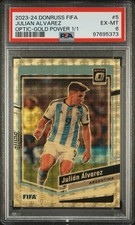 Marketplace image: 2023-24 Panini Donruss FIFA Julian Alvarez 1/1 Superfractor Argentina