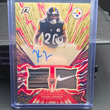 Marketplace image: Topps Kaleb Johnson Steelers 2025 Resurgence Superfractor Dual Amped Up RPA 1/1