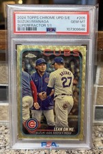 Marketplace image: Topps 2024 Chrome Suzuki / Imanaga PSA 10 Superfractor 1/1