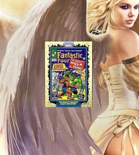 Marketplace image: 1/1 SUPERFRACTOR HULK vs THING MARVEL TOPPS FINEST FANTASTIC FOUR 25 COMIC COVER