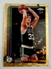 Marketplace image: 2026 Topps Chrome Update NBA Larry Bird TRUE Superfractor #’d 1/1 CELTICS ☘️