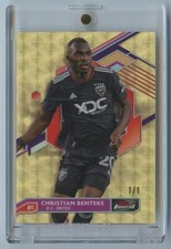 Current marketplace image for 2023 Topps Chrome #54 Christian Benteke D.C United Superfractor 1/1