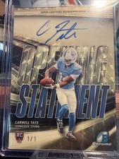 Marketplace image: 2026 Bowman Football Opening Statement O/C Auto Carnell Tate Superfractor 1/1