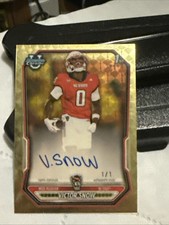 Marketplace image: 2026 Bowman Chrome U Football Rookie XRC Superfractor AUTO SP #1/1 Victor Snow