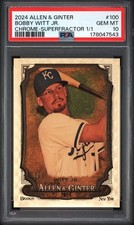 Marketplace image: 2024 Topps Allen and Ginter Bobby Witt Jr Chrome Superfractor 1/1 PSA 10 Royals
