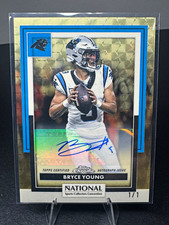 Marketplace image: 1/1 BRYCE YOUNG AUTO GOLD VYNIL SUPERFRACTOR TOPPS CHROME 2026 MVP RUNNER