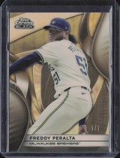 Current marketplace image for 2025 Topps Chrome #7 Freddy Peralta SuperFractors Superfractor