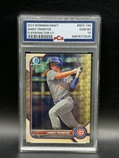 Marketplace image: 2022 Bowman Draft James Triantos Superfractor 1/1 PCG 10 GEM MT Cubs BDC-166