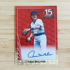Marketplace image: PAUL MOLITOR 2025 Leaf National Red Flood Vinyl Superfractor Auto Autograph 1/1