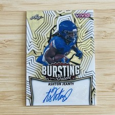 Marketplace image: ASHTON JEANTY 2025 Leaf Vivid Bursting With Talent Superfractor Auto RC 1/1