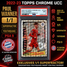 Marketplace image: Paul Wanner 1/1 Youthquake SuperFractor PSA 9 YQ-16 - 2022-23 TOPPS Chrome UCC
