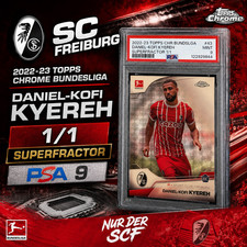 Marketplace image: Daniel-Kofi Kyereh 1/1 SuperFractor PSA 9 43 - 2022-23 TOPPS Chrome Bundesliga
