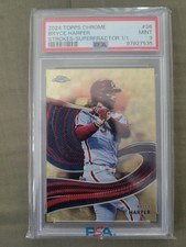 Marketplace image: 2024 Topps Chrome Strokes Bryce Harper #S-6 SuperFractor 1/1