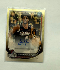 Marketplace image: Topps 2025-26 Bowman Chrome Autographs Scoot Henderson Blazers Superfractor 1/1
