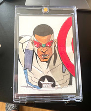 Marketplace image: 2025 Topps Chrome Marvel Captain America Sam Wilson Sketch 1/1  Antni Ellison
