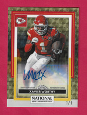 Marketplace image: 2026 Topps Chrome National Convention Xavier Worthy Auto Superfractor #1/1