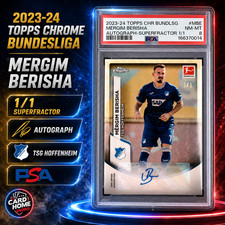 Marketplace image: Mergim Berisha 1/1 Auto SuperFractor PSA BCA-MBE 2023-24 TOPPS Chrome Bundesliga