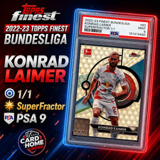 Marketplace image: Konrad Laimer 1/1 SuperFractor PSA 9 83 - 2022-23 TOPPS Finest Bundesliga