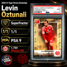 Marketplace image: Levin Öztunali 1/1 SuperFractor PSA 9 72 - 2020-21 Topps Chrome Bundesliga