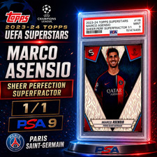 Marketplace image: Marco Asensio 1/1 SuperFractor PSA 9 116 - 2023-24 TOPPS Superstars UCC