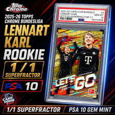 Marketplace image: Lennart Karl 1/1 Lets Go RC Rookie PSA 10 LG-4 - 2025-26 TOPPS Chrome Bundesliga