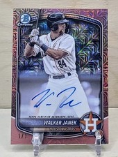 Current marketplace image for 2025 Bowman Chrome #BMA-WJA Walker Janek Rose Gold Superfractor 1/1