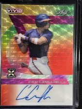 Marketplace image: 2024 leaf vivid baseball Cam Cannarella 1/1 Superfractor Auto Marlins
