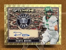 Marketplace image: DANTE MOORE AUTO 1/1 2026 LEAF METAL OPTICHROME SUPERFRACTOR COLLEGE TOWN DUCKS