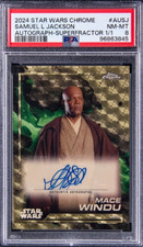 Marketplace image: 2024 Topps Star Wars Chrome Auto Superfractor 1/1 #AU-SJ Samuel L. Jackson Windu