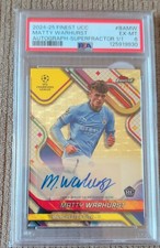 Marketplace image: 2024-25 Topps Finest - Autographs Matty Warhurst Superfractor 1/1 Man City