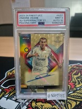 Marketplace image: 2023-24 Topps Finest UEFA Zinedine Zidane Auto Superfractor 1/1 PSA 9
