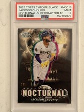 Marketplace image: 2025 Topps Chrome Black 1/1 SUPERFRACTOR Nocturnal JACKSON CHOURIO PSA  9 🔥🔥