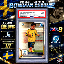 Marketplace image: Armin Gigovic 1/1 PSA 9 SuperFractor 88 - 2022 TOPPS Bowman Chrome