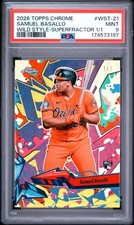 Current marketplace image for 2026 Topps Chrome #WST-21 Samuel Basallo Wild Style-Superfractor Superfractor 1/1