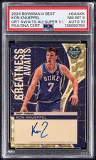 Marketplace image: Kon Knueppel 2024-25 Topps Bowman Best U Rookie Card SuperFractor 1/1 Auto PSA