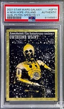 Marketplace image: Topps Starwars Galaxy 2021 Chrome C-3PO superfractor 1/1 first year