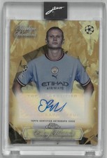 Marketplace image: Erling Haaland 2023 Topps Chrome UCL Auto 1/1 Sapphire Selections Superfractor