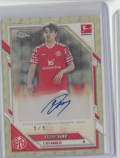 Marketplace image: Kaishu Sano 2025-26 Topps Chrome Bundesliga 1/1 Superfractor Auto #BA-KSA