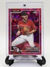 Marketplace image: 2026 Topps Chrome Sapphire Tanner Bibee #89 PADPARADSCHA 1/1 PAPA!!!