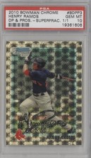 Marketplace image: 2010 Bowman Draft Chrome Picks Superfractor 1/1 Henry Ramos PSA 10 GEM MT 5qi