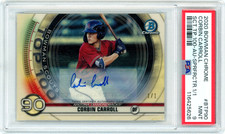 Marketplace image: 2020 Bowman Chrome Corbin Carroll 1/1 Superfractor Auto Top 100 PSA 9 BTP-90