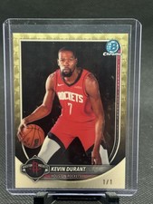 Marketplace image: Topps 2025 Bowman Chrome Kevin Durant Rockets  GOLD SUPERFRACTOR 1/1